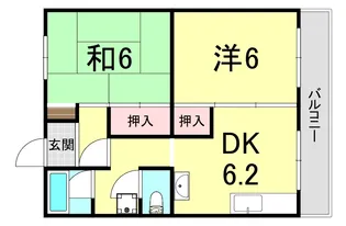 グリーンマンション【3階】の間取り