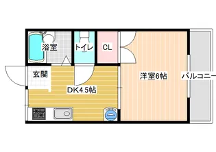 ウエストシャトー2【1階】の間取り