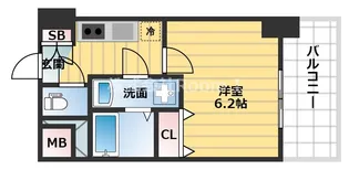 エスリード松屋町グレイス【12階】の間取り