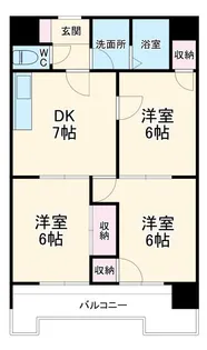 プレヴュー吾妻【4階】の間取り