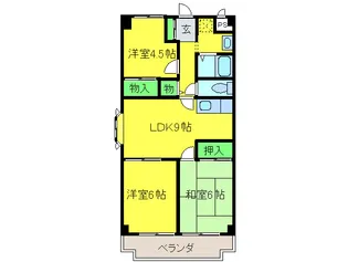 パラディアン・フレール【1階】の間取り