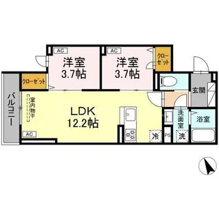 セレスティア柴又【3階】の間取り