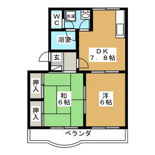 コンフォールシャトー【2階】の間取り