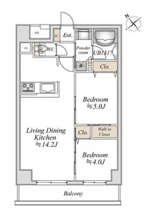 リアナアートパーク西葛西【4階】の間取り