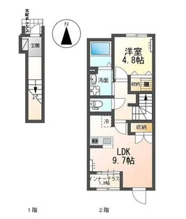 1LDKの間取り画像