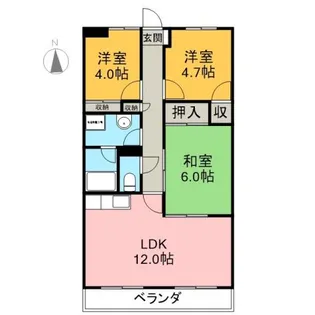 メゾン長嶋【3階】の間取り