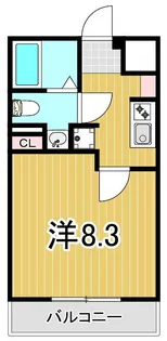 ベルシードα綾瀬【2階】の間取り