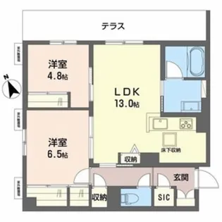 シャーメゾン ワイズベル【1階】の間取り