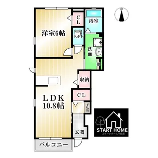 1LDKの間取り画像