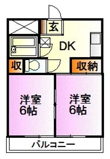 ル・ラゴン【2階】の間取り