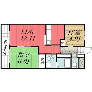 千葉県市原市ちはら台東9【アパート】の間取り
