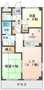 ラブリーガーデン【1階】の間取り