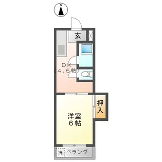 篭屋マンション【1階】の間取り