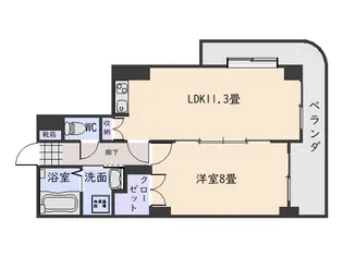 1LDKの間取り画像