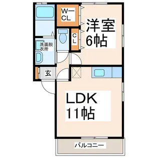 セジュールエーリー【1階】の間取り