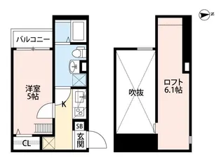 アベニール林寺【1階】の間取り