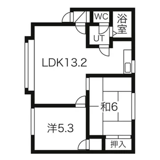 ロイヤルハウス富丘A【1階】の間取り