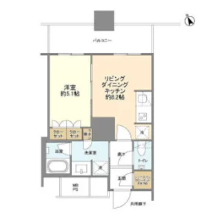 東京都新宿区西新宿5【マンション】の間取り