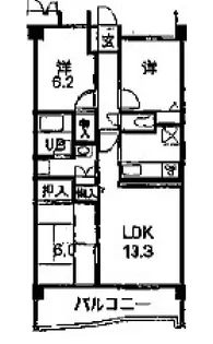 エストアルカンシェル【7階】の間取り