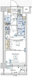 ジェノヴィア赤羽【6階】の間取り
