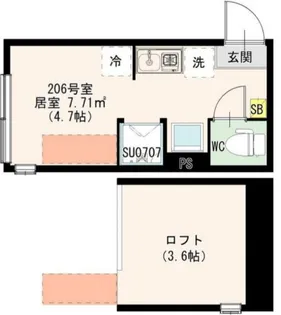 ハーモニーテラス若宮VII【2階】の間取り