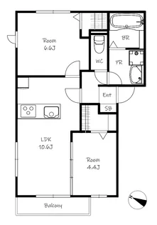 サイドショア【2階】の間取り