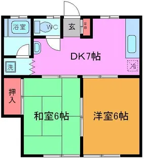 ジョイ南八幡【1階】の間取り