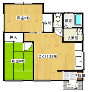 2LDKの間取り画像