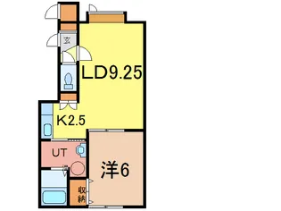 1LDKの間取り画像