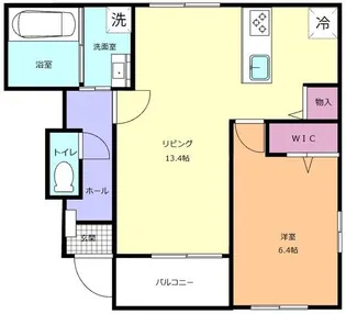 1LDKの間取り画像