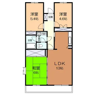 シエルブルー藤が丘【1階】の間取り
