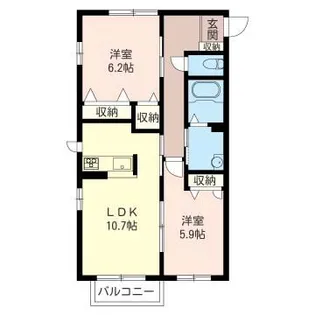 サファイアA【1階】の間取り