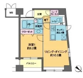 東京都中央区日本橋小網町【マンション】の間取り
