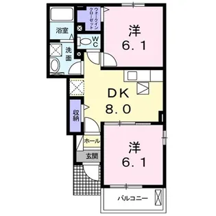 ベル・ジェルメ【1階】の間取り