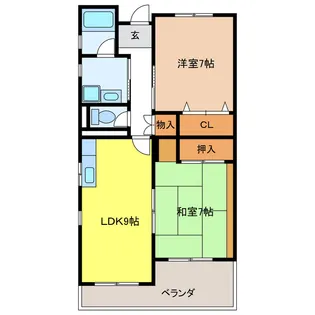 グリーンハイツ鷺山【1階】の間取り