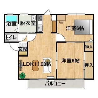 ライフガーデン末広【2階】の間取り