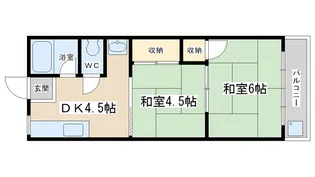 京都府京都市山科区四ノ宮神田町【マンション】の間取り