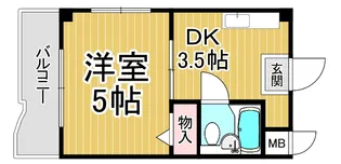 ポコアポコ甲子園口メゾン【4階】の間取り