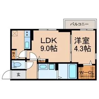 仮称)中央区宮崎町計画【1階】の間取り