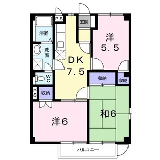 サンハイム駒ヶ原C【1階】の間取り