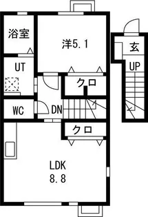 エスティーハウス鍛冶町【2階】の間取り