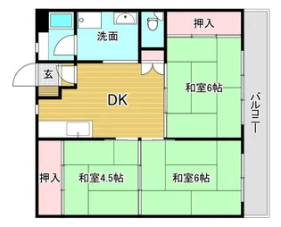 コーポかしわら【3階】の間取り