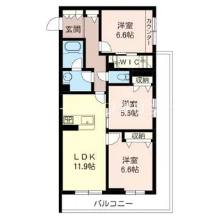 メゾン ド ノワール【3階】の間取り