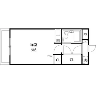 アローンパレス【1階】の間取り