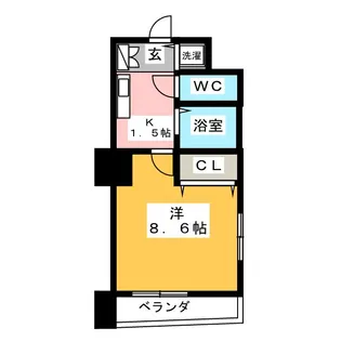 ウエストコート【7階】の間取り