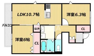 ユアメゾン益野 A【1階】の間取り