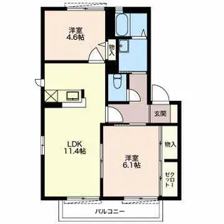 サンセールY&S C【2階】の間取り