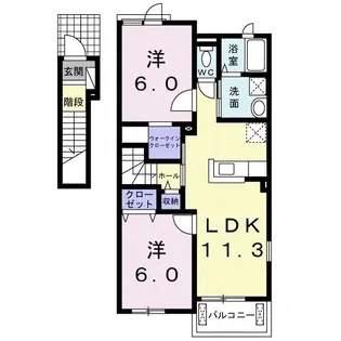 グランティエラ B【2階】の間取り