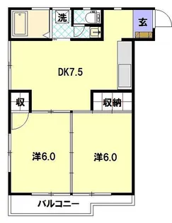 田栗マンション【2階】の間取り