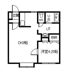 ロイヤルハイツ322B棟【2階】の間取り